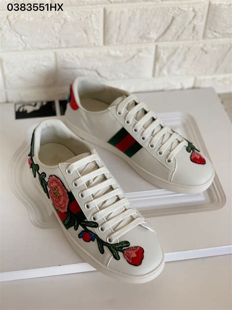 gucci blue flower sneakers|Gucci ace embroidered sneakers.